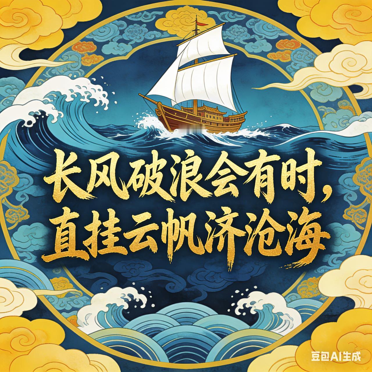 用一句古诗词展望2026🌊2026新程启！长风破浪踏歌行，直挂云帆赴理想，万事
