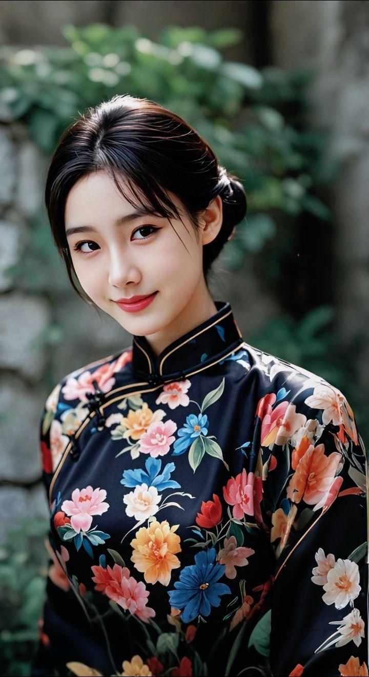 AI扩图 AI旗袍古韵写真