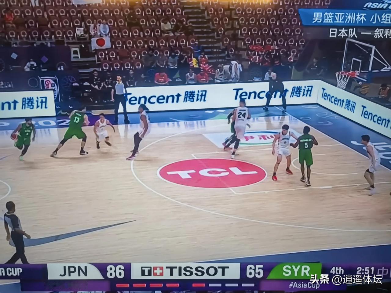 没想到这场比赛，让中国男篮感到了压力！日本队和叙利亚队的比赛，日本队在下半场打出