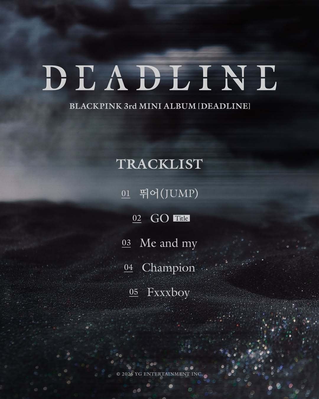 260205 BLACKPINK官方更新迷你三辑曲目💥“[DEADLINE] 