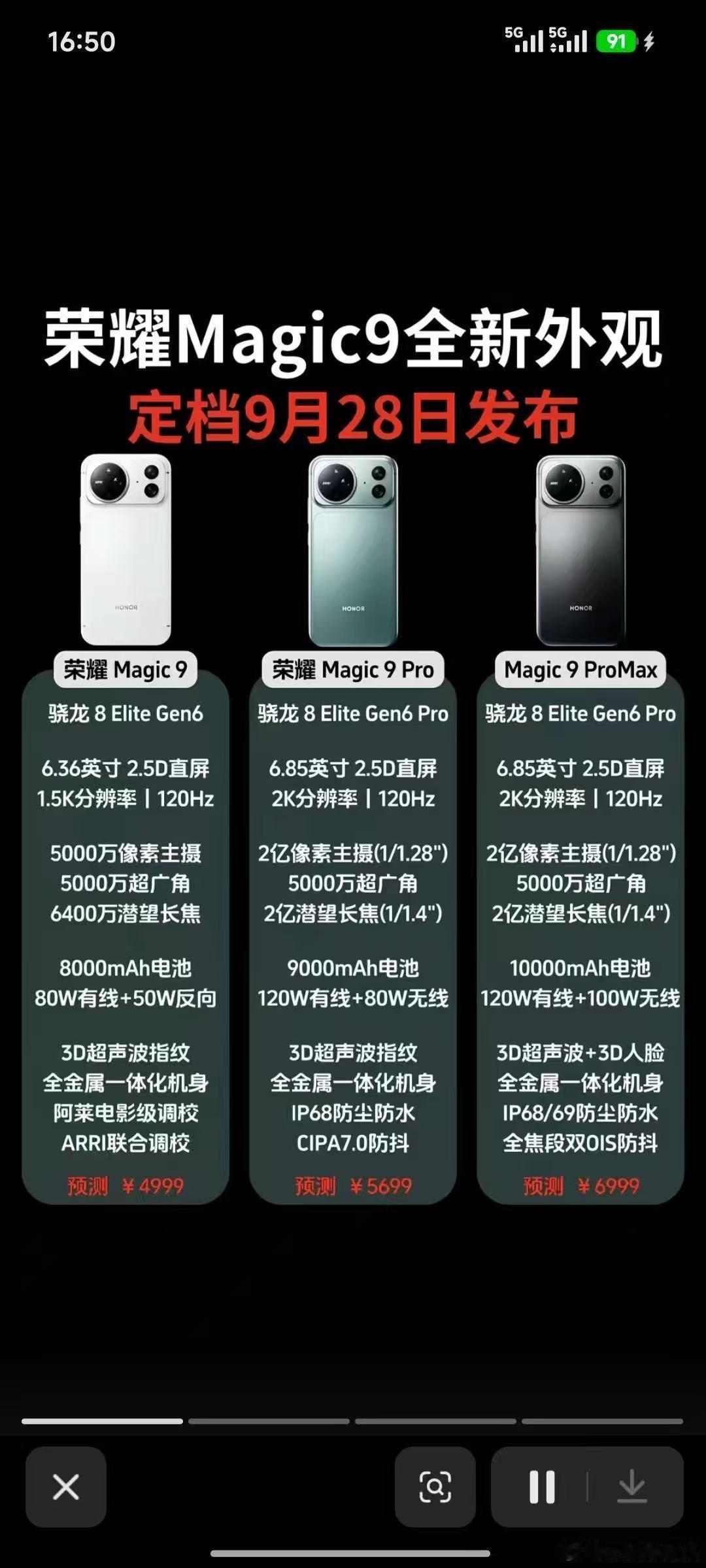 说起来我好像看到测评荣耀的这个旗舰系列手机，说镜头合作的那个阿莱公司是目前世界上