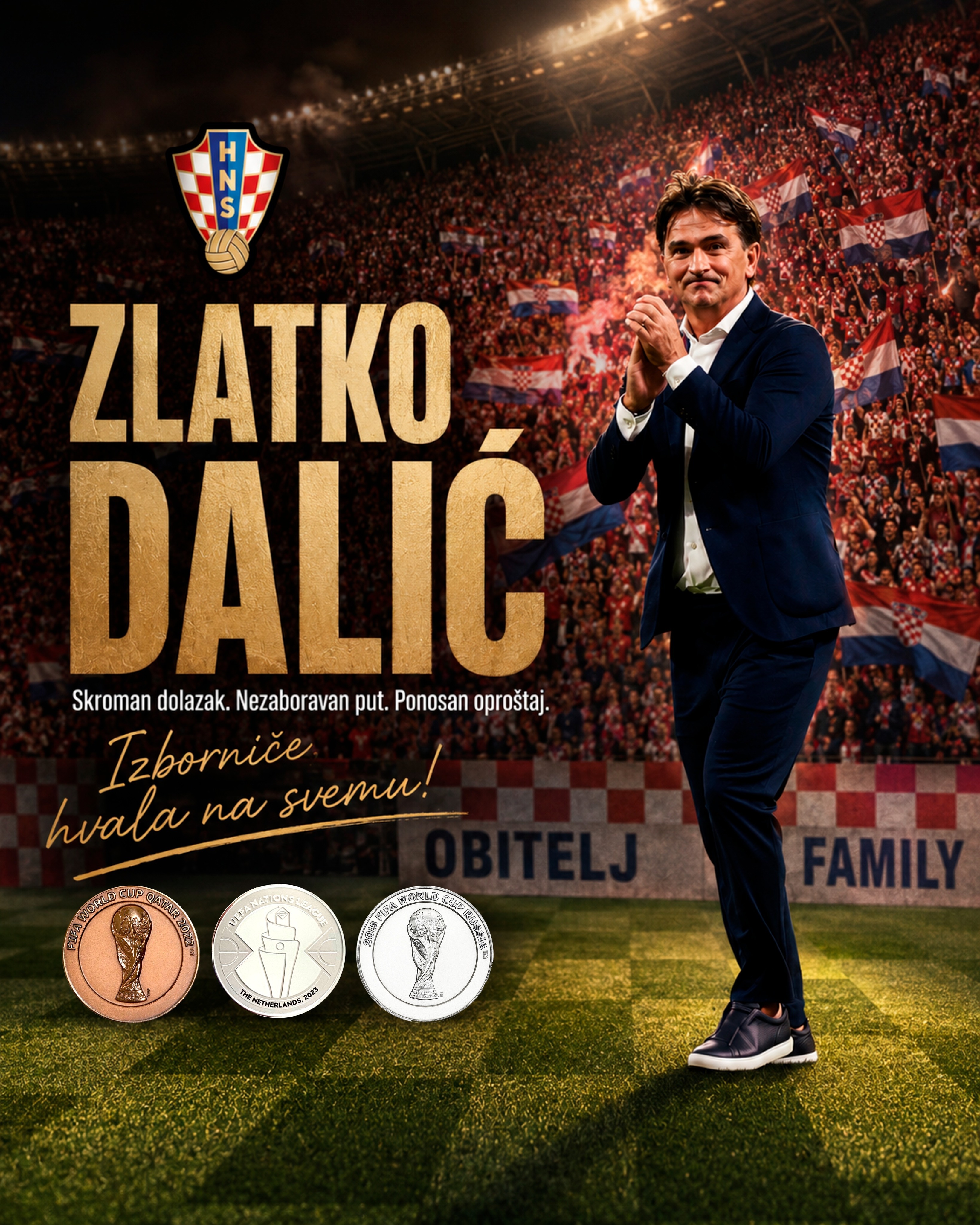 【官宣】 世界杯 克罗地亚足协官方宣布：主教练达利奇🇭🇷卸任。❤️🤍💙 