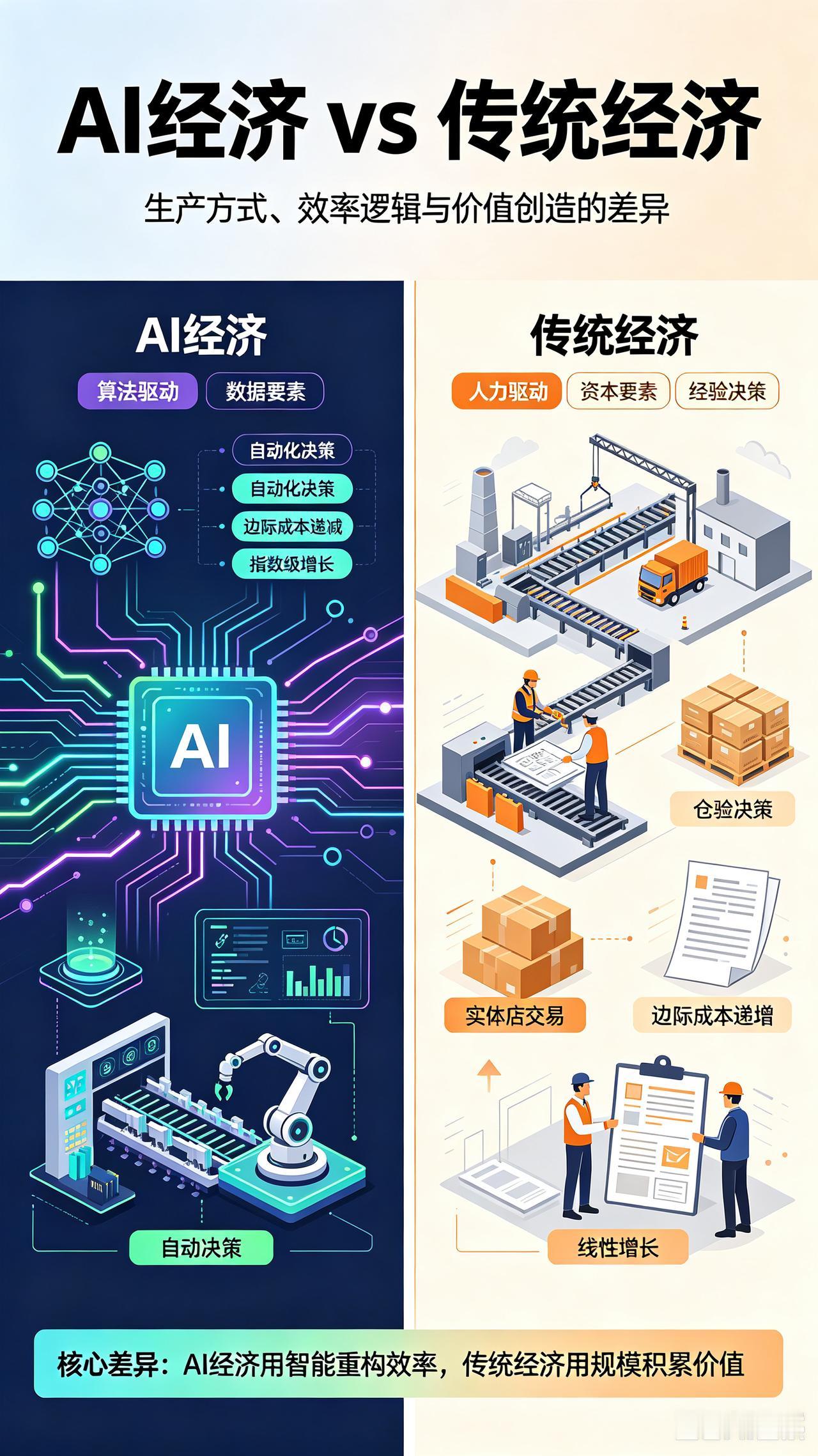 学习AI经济，远离内卷和竞争

1、传统经济是本质是产品经济，也就是企业生产什么
