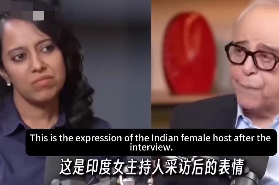 印度女主持人听到两个超级大国是中美的时候，一脸的不屑
她采访知名记者对世界强国有