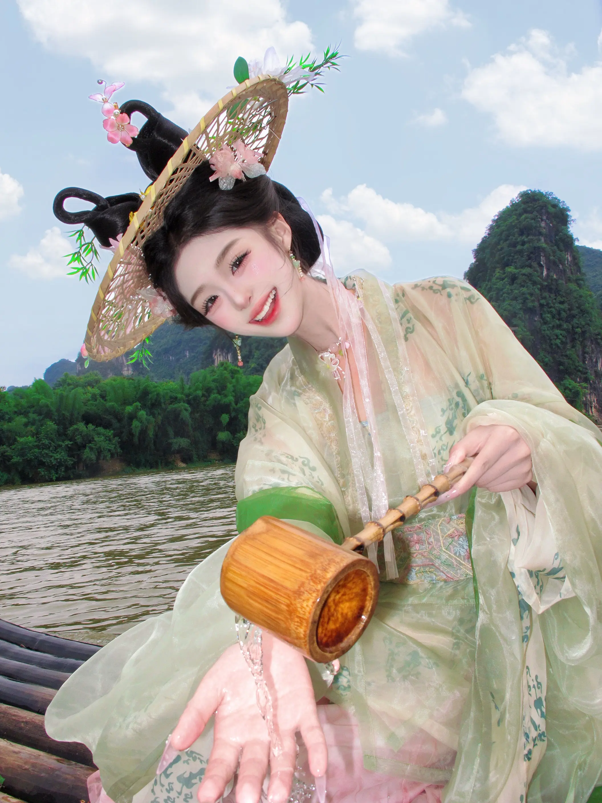 待她笑颜如花儿。