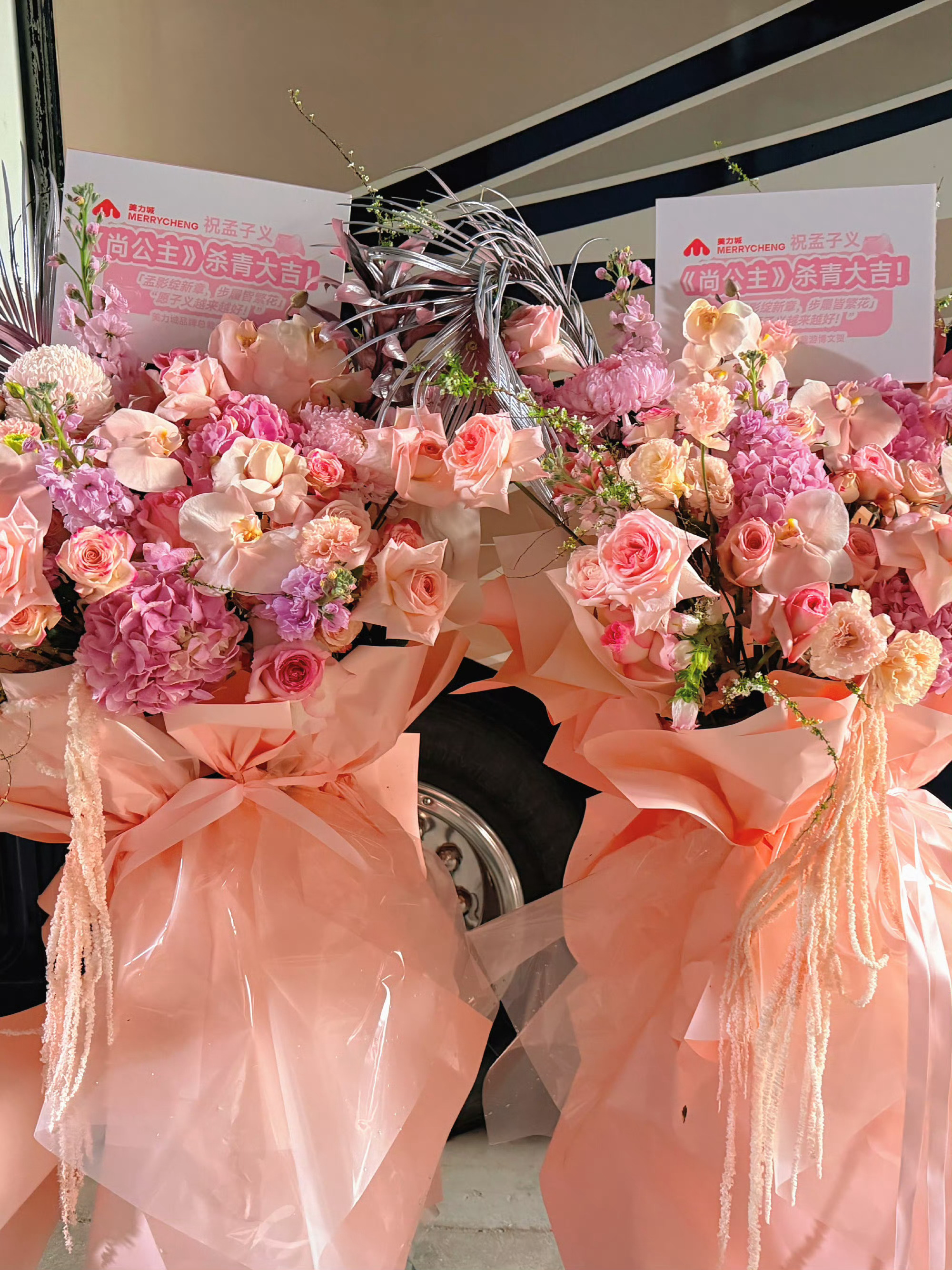 期待尚公主孟子义尚公主杀青应援孟子义尚公主杀青应援花束