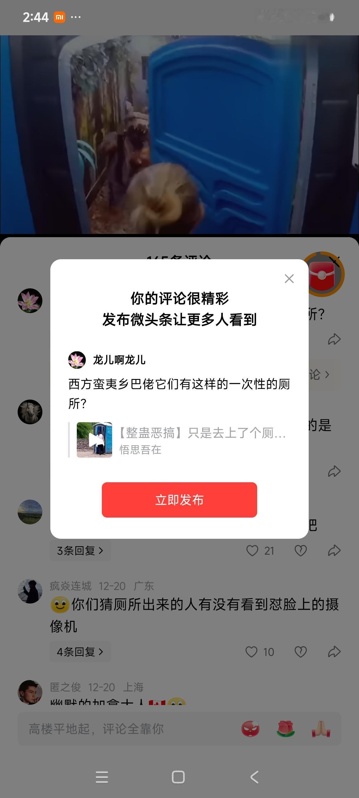 西方蛮夷乡巴佬它们有这样的一次性的厕所？