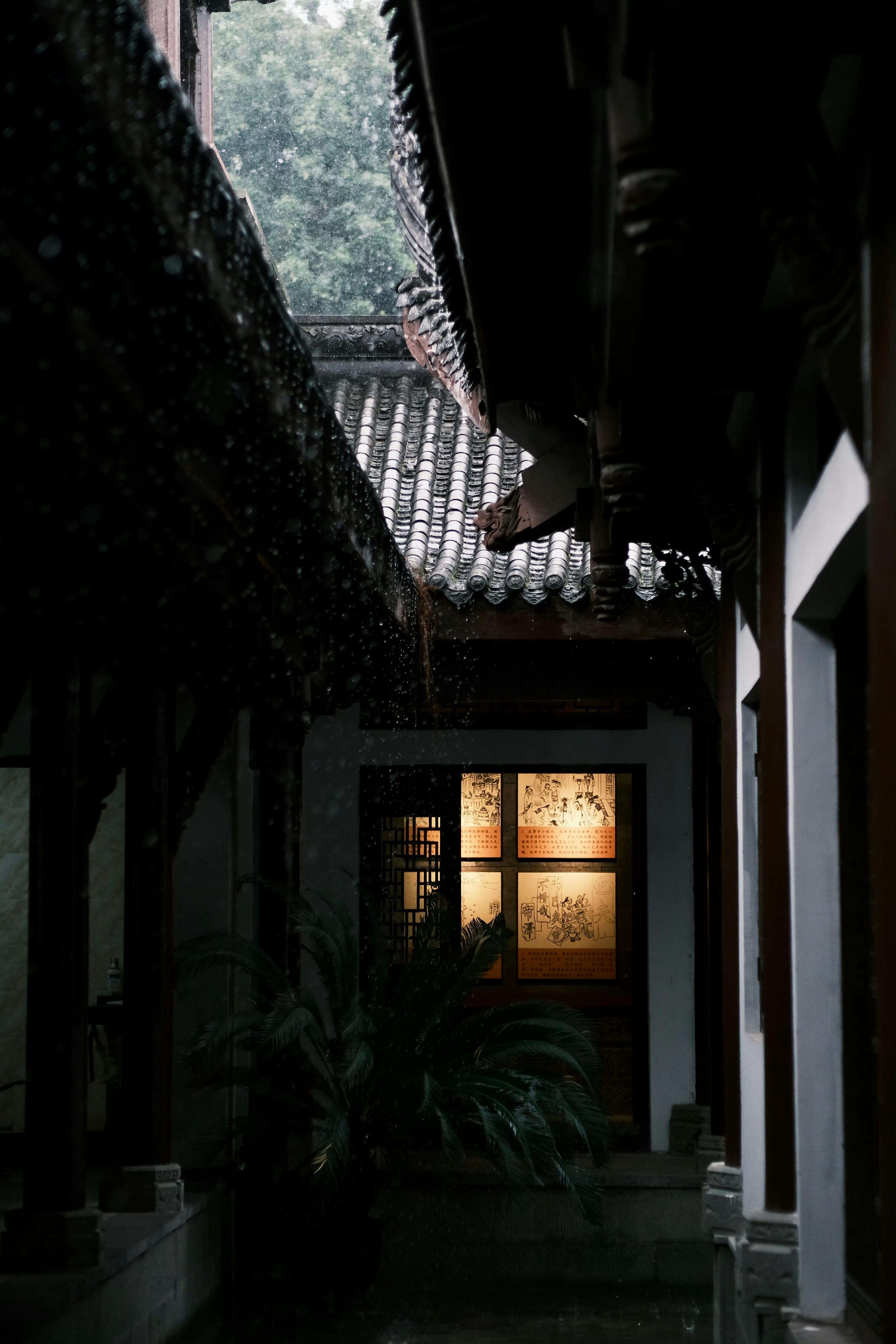 镜头里藏着的阴雨天🌧️雨丝如织，给这山城添了几分温婉。街道变身为流动的水墨画，