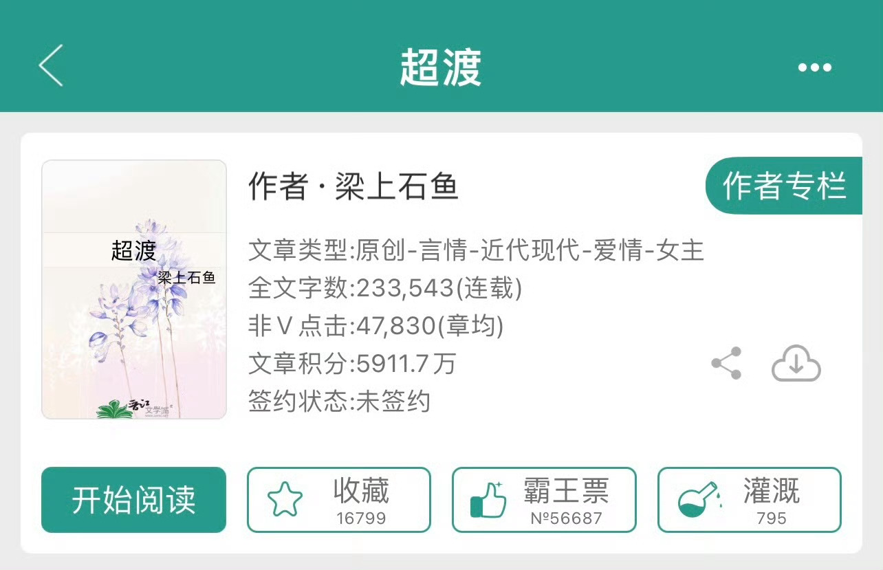 小说推荐：《超渡》 作者:梁上石鱼简评：法语导游vs白手起家总裁，久别重逢，追妻