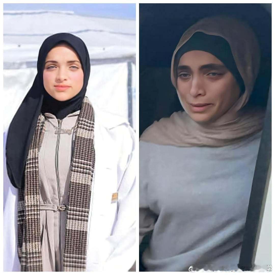 🚨两张照片记录了一个令人痛苦的场景：护士塔斯尼姆·侯姆斯，是被拘留的医生马尔万