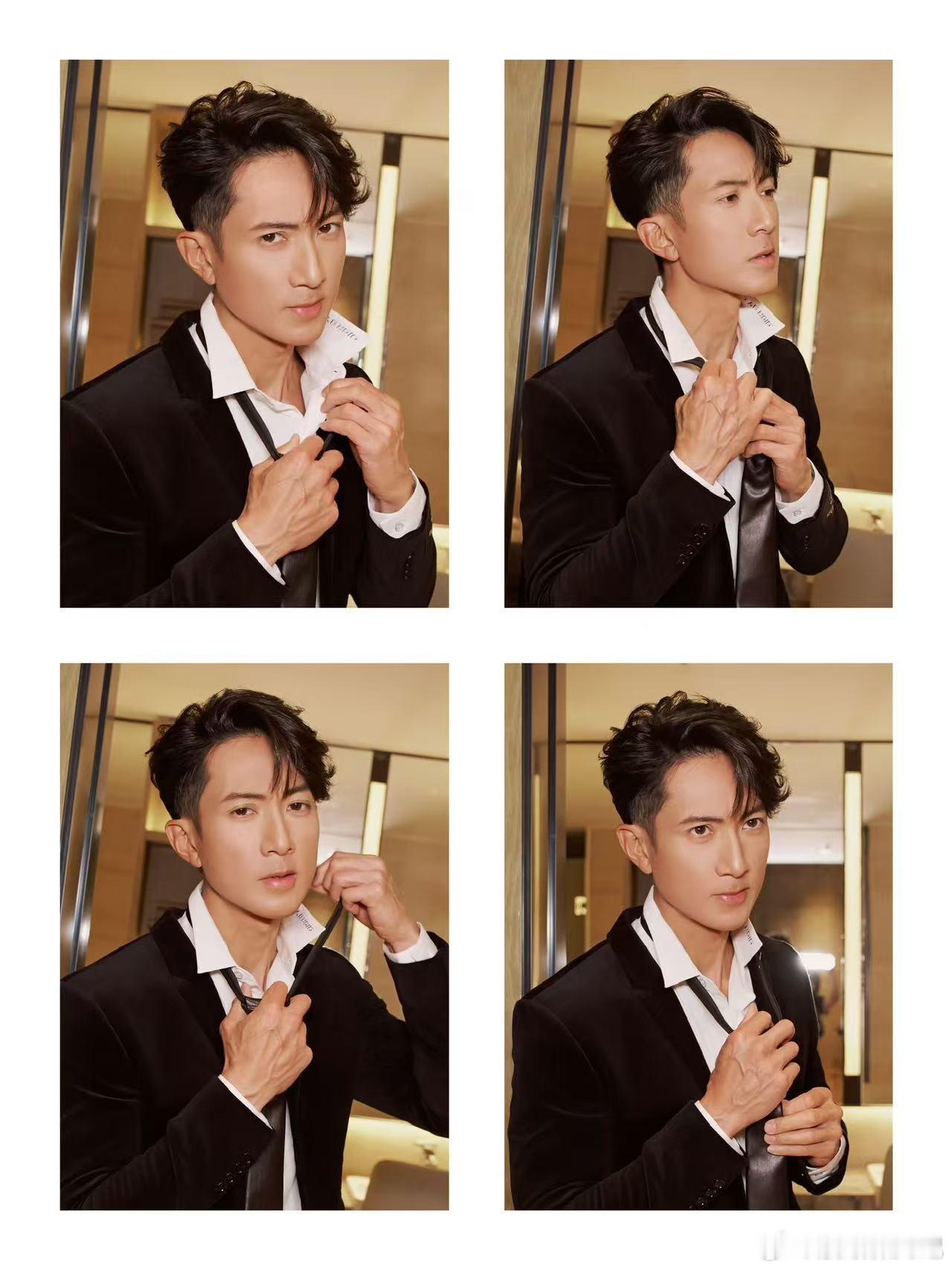 吴尊新中式造型出发巴黎男装周 真的太吃吴尊的新中式造型了！举手投足间都是温润如玉