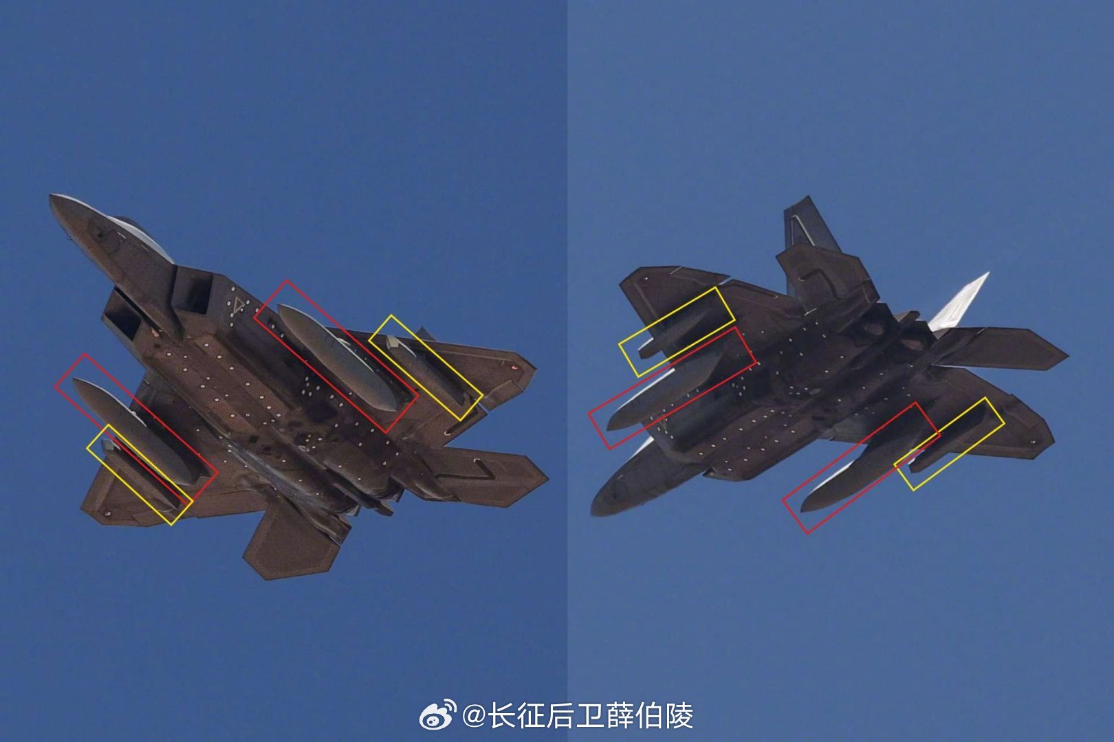 美国正在测试F-22猛禽战斗机的隐形副油箱和传感器吊舱，以便在争议空域进行远程任