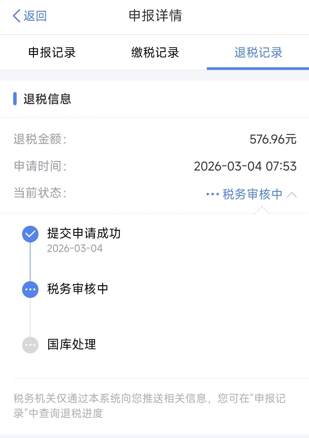 个税申报办好了，国库给我退了500➕大洋，美滋滋呀！本来嘛，工作了这么多年，好不