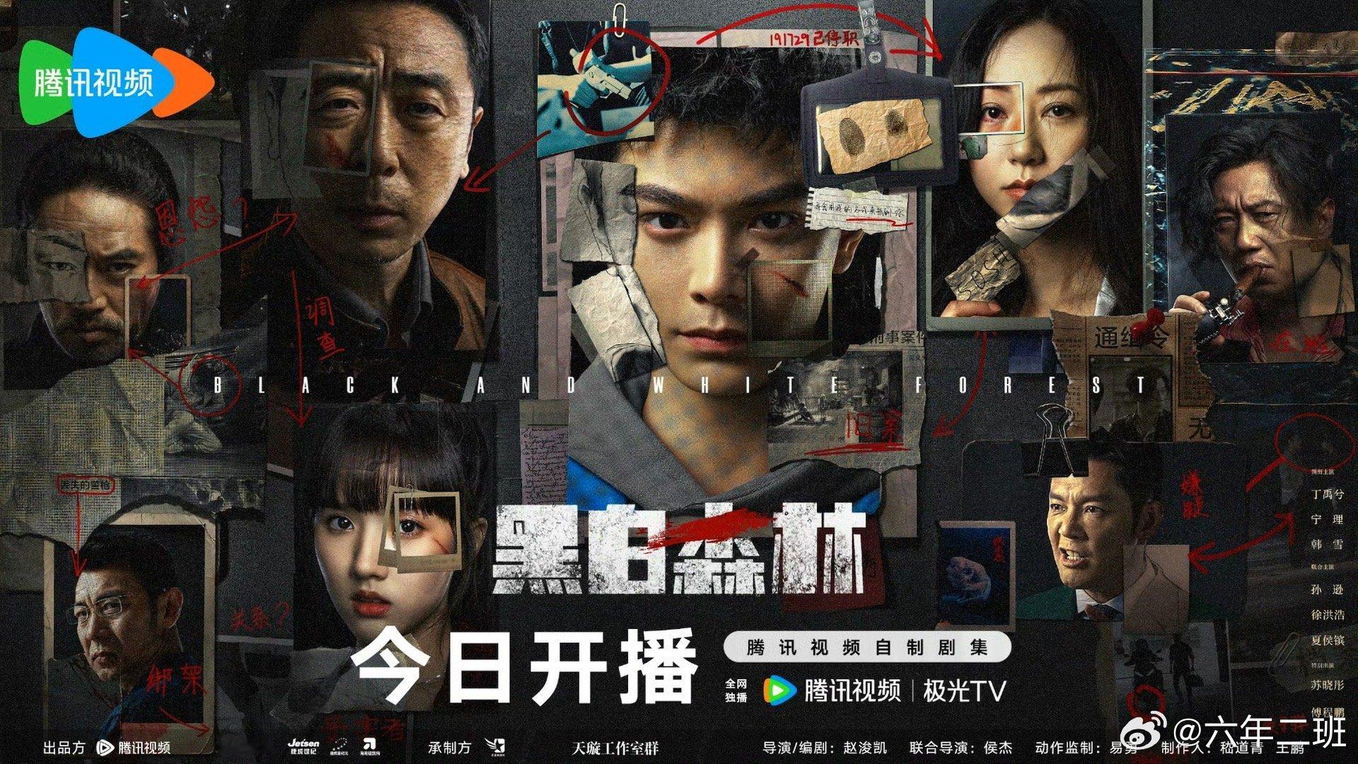 丁禹兮黑白森林开播海报 揭开层层谜雾，剖析隐藏在黑暗中的真相，丁禹兮将与剧中人物