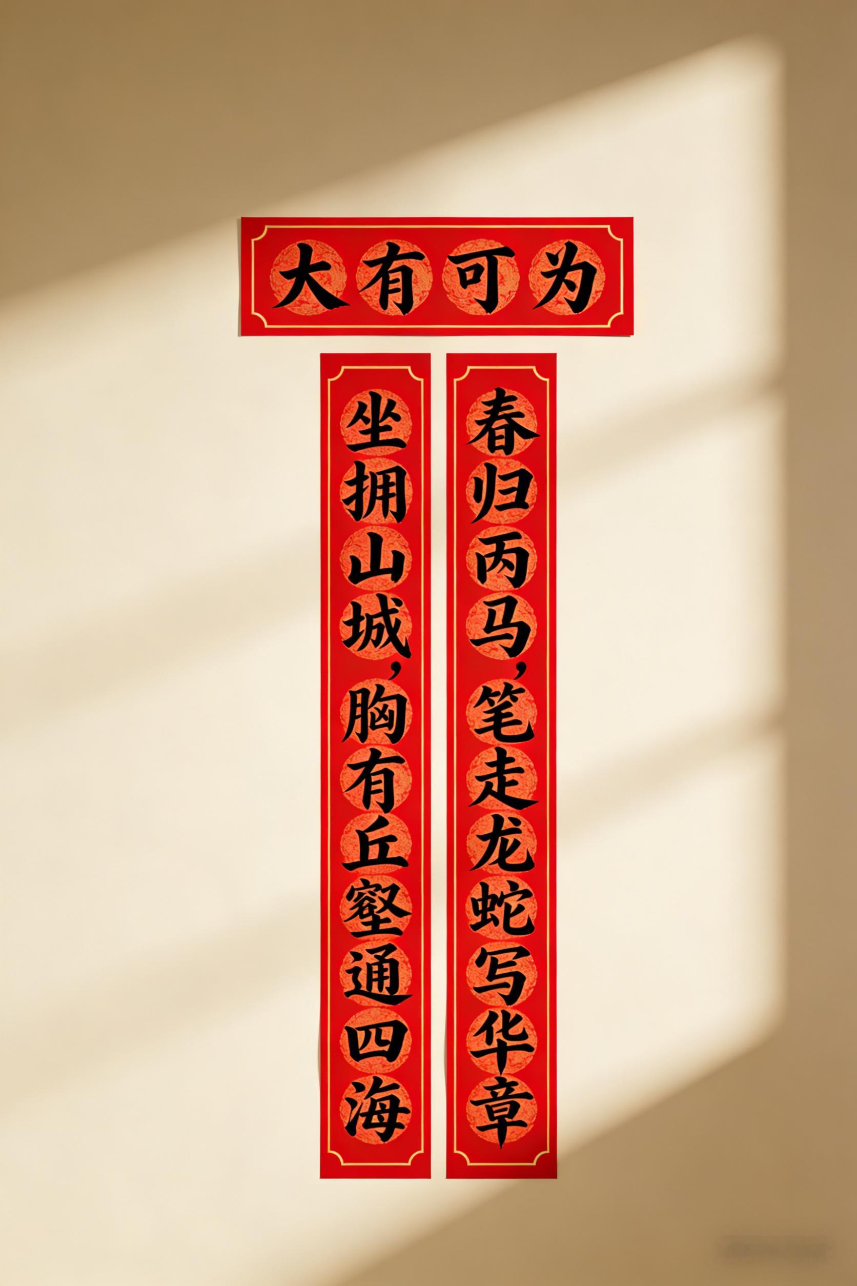 Easy同学正在独立开发  让豆包给写了下春联。提示词：根据你对我的了解，给我们