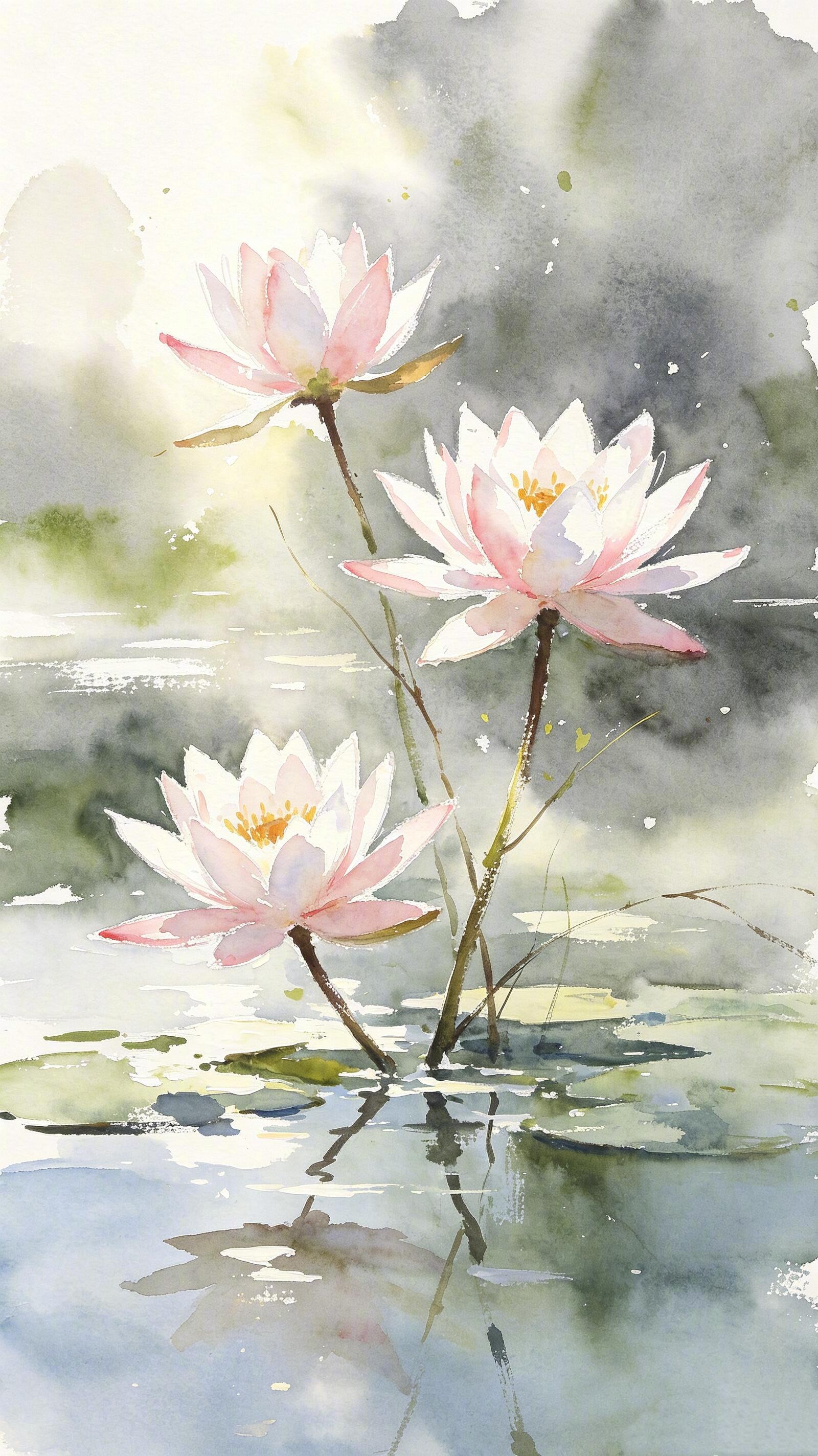 莫怕秋无伴愁物，水莲花尽木莲开。 ​​​