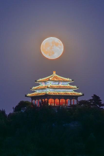 中秋月
（一）
节至中秋方入秋，西风一缕染梢头。
今宵四海共明月，些许乡愁化淡愁