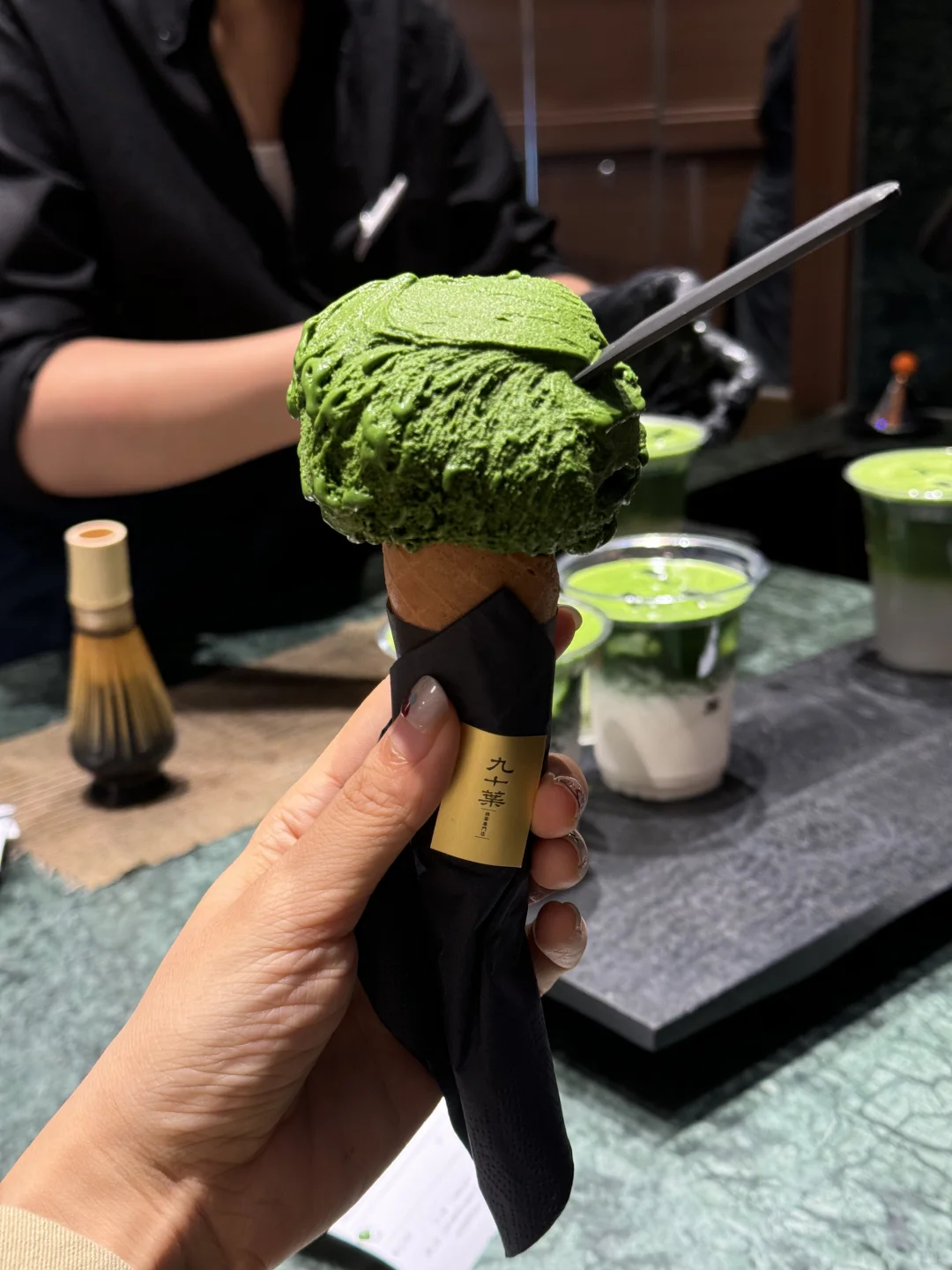 店员说他打抹茶很厉害🍵让我拍一下🤳