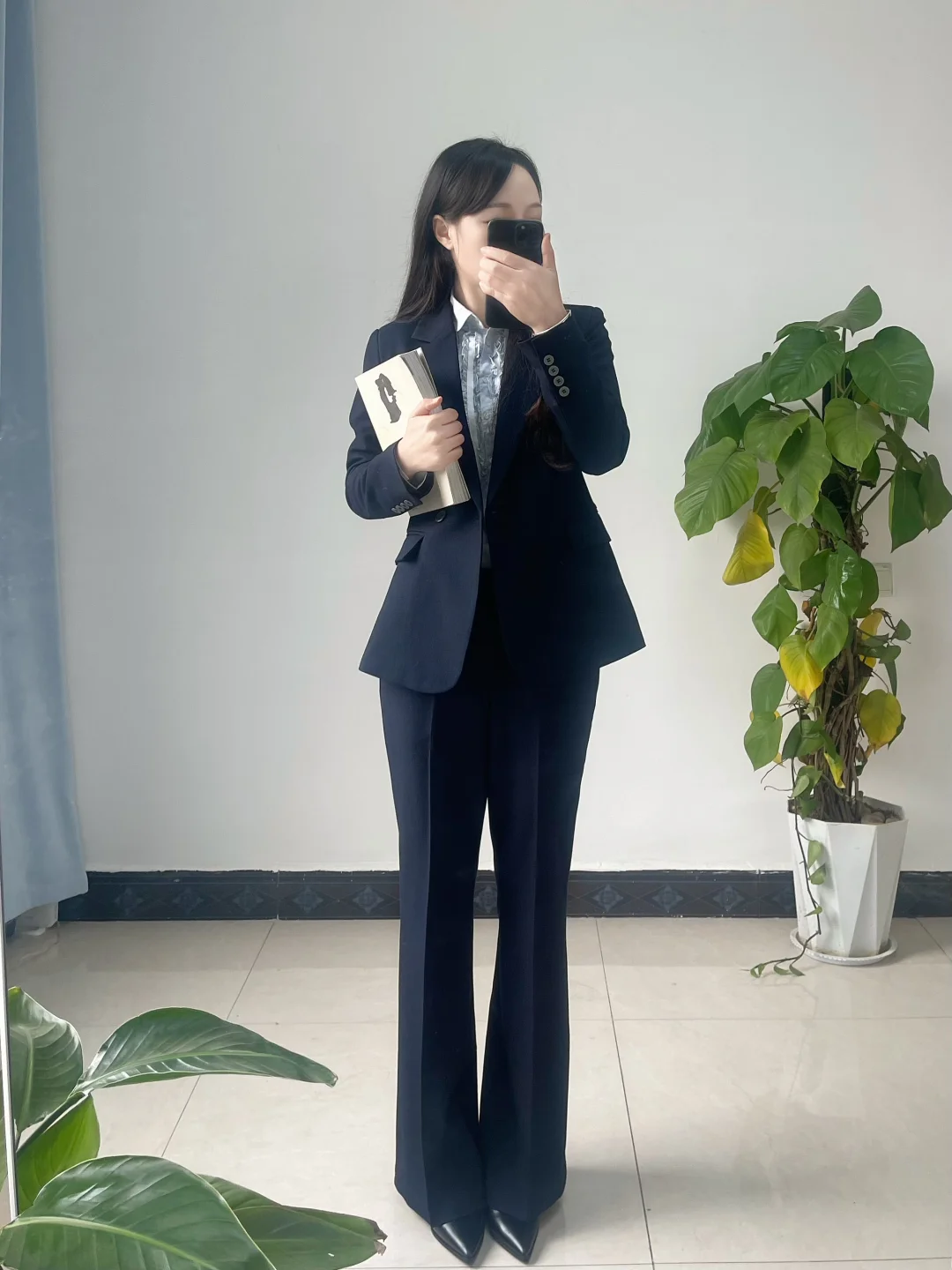 藏青色西装，我先穿了！新学期新穿搭！