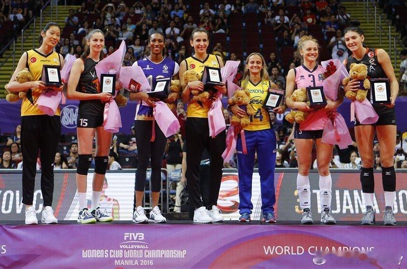 回顾2016年女排世俱杯阵容MVP：🇷🇸 博斯科维奇🇺🇸 劳埃德 - ?