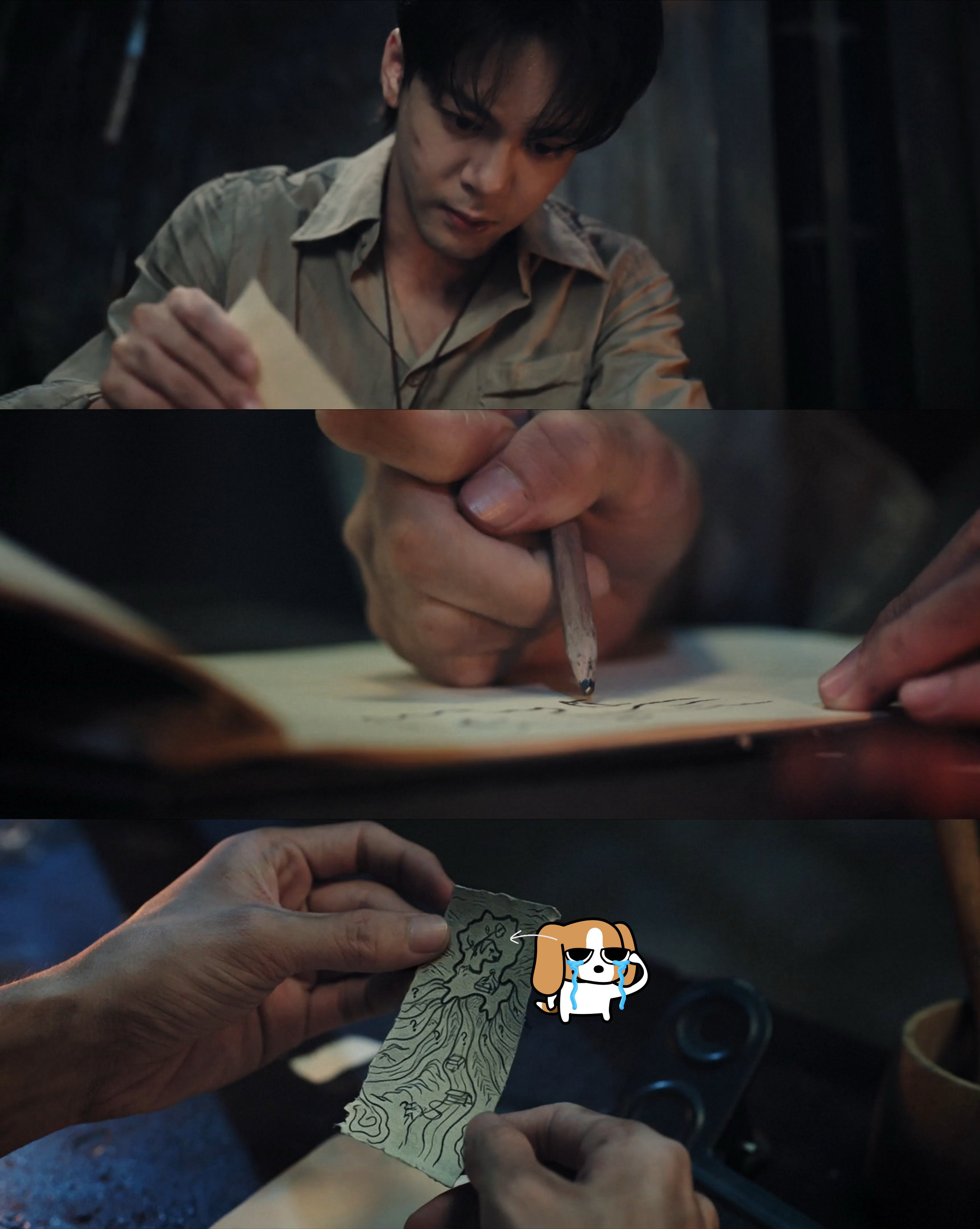 Fly也在研究九门老狗体大家的热情很高涨，虽然fly画的有点抽象，但是很努力。 