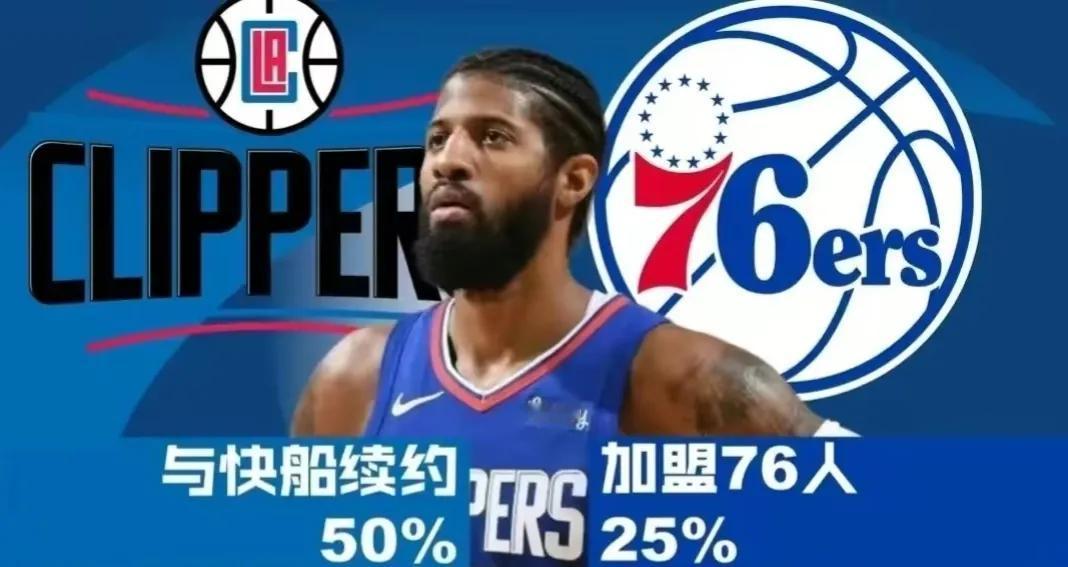 据爆料:76人用6700万年薪抢夺乔治！

乔治的合同即将到期，快船想续约乔治，