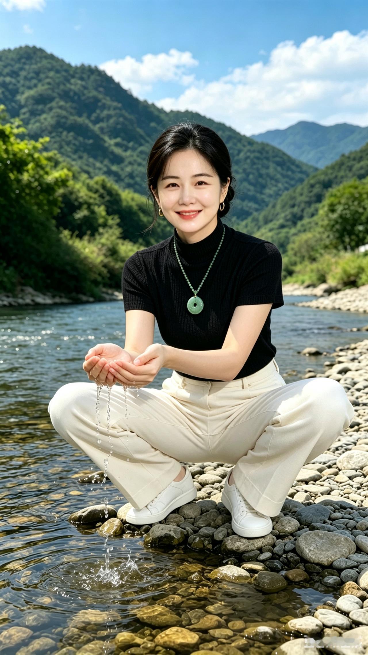 山间清泉洗心，自然之美尽收眼底。