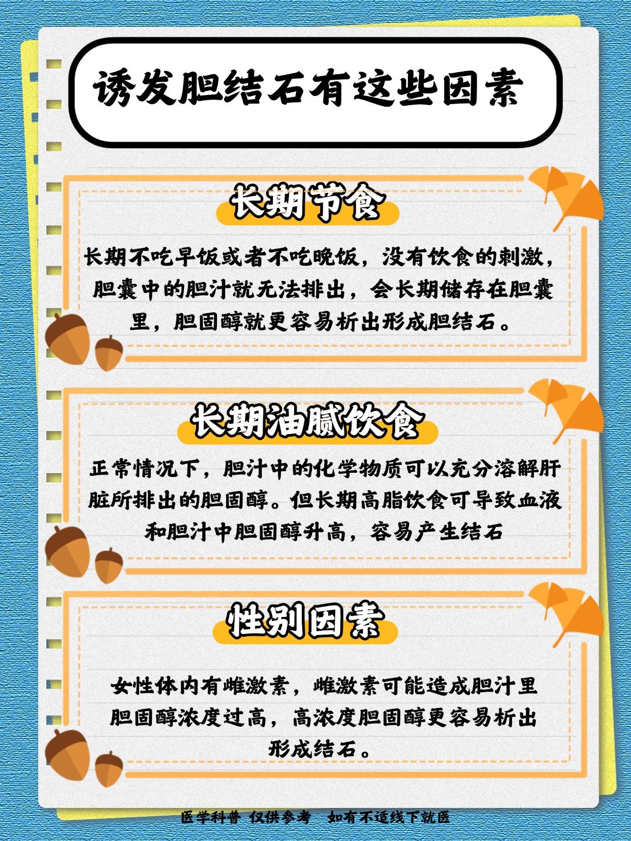 诱发胆结石有这些因素。