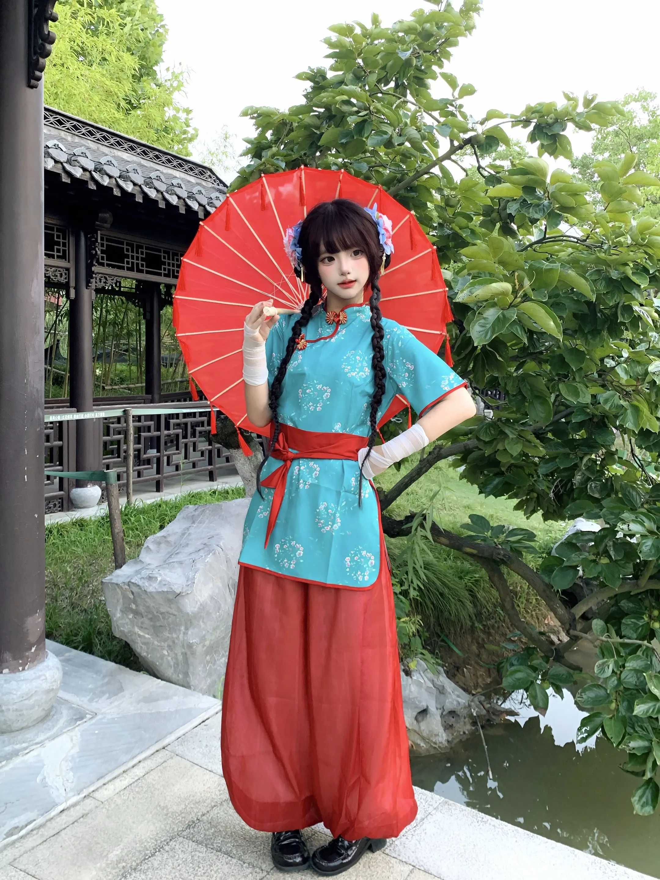 “伞修扇修…也是修呀！”感觉湖蓝色这一套很适合做少司缘私设诶～大全套?...
