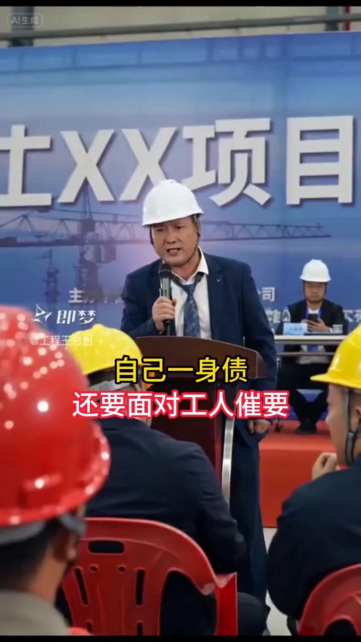包工头扛下所有。
工程王总包。
干工程最累的不是赶工，是垫资垫到倾家荡产。活干完