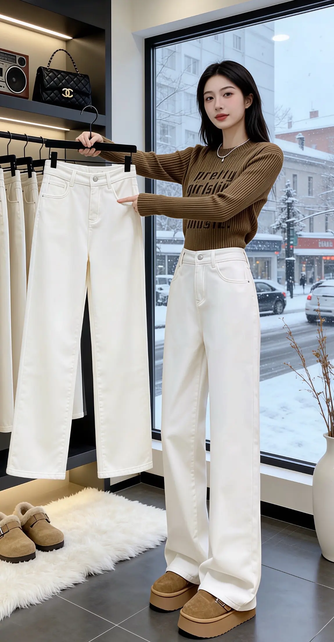 时尚休闲穿搭 显高显瘦显腿长 牛仔裤 春款上新 保暖又好看