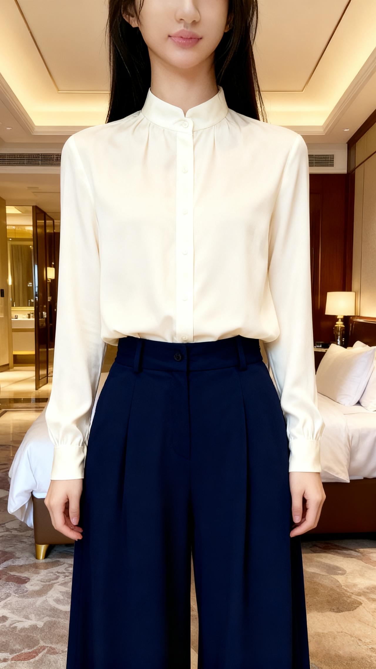 什么样的穿搭可以成为气质女神?
这套衬衣西裤好看吗？