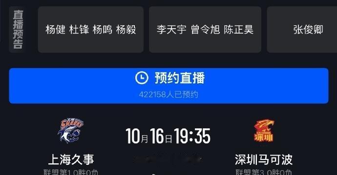 火星撞地球，今晚CBA的揭幕战相当好看了，卢伟也直接发话了！
新赛季首场比赛今晚