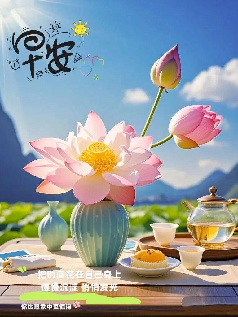 早安 不必把生活绷得太紧，张弛有度，方能长久安稳地走过岁岁朝夕，早安！ 