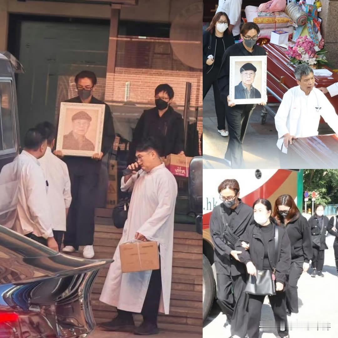 中国香港TVB艺人马国明父亲离世今晨低调举殡，妻子汤洛雯细心照顾奶奶两度合十致意