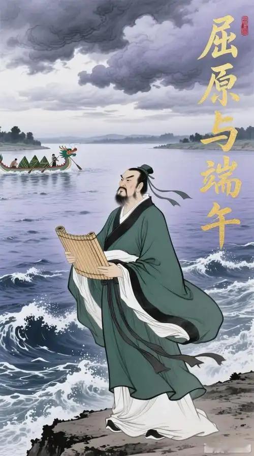 七律    端午节怀屈原
文/庄生

千年祀典仰忠魂，举国人神洒泪痕。
悲切天公