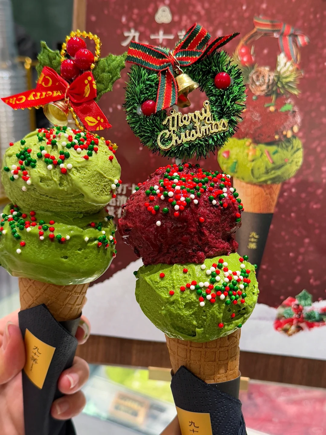 昆明！！终于吃到了圣诞gelato🎄！！！