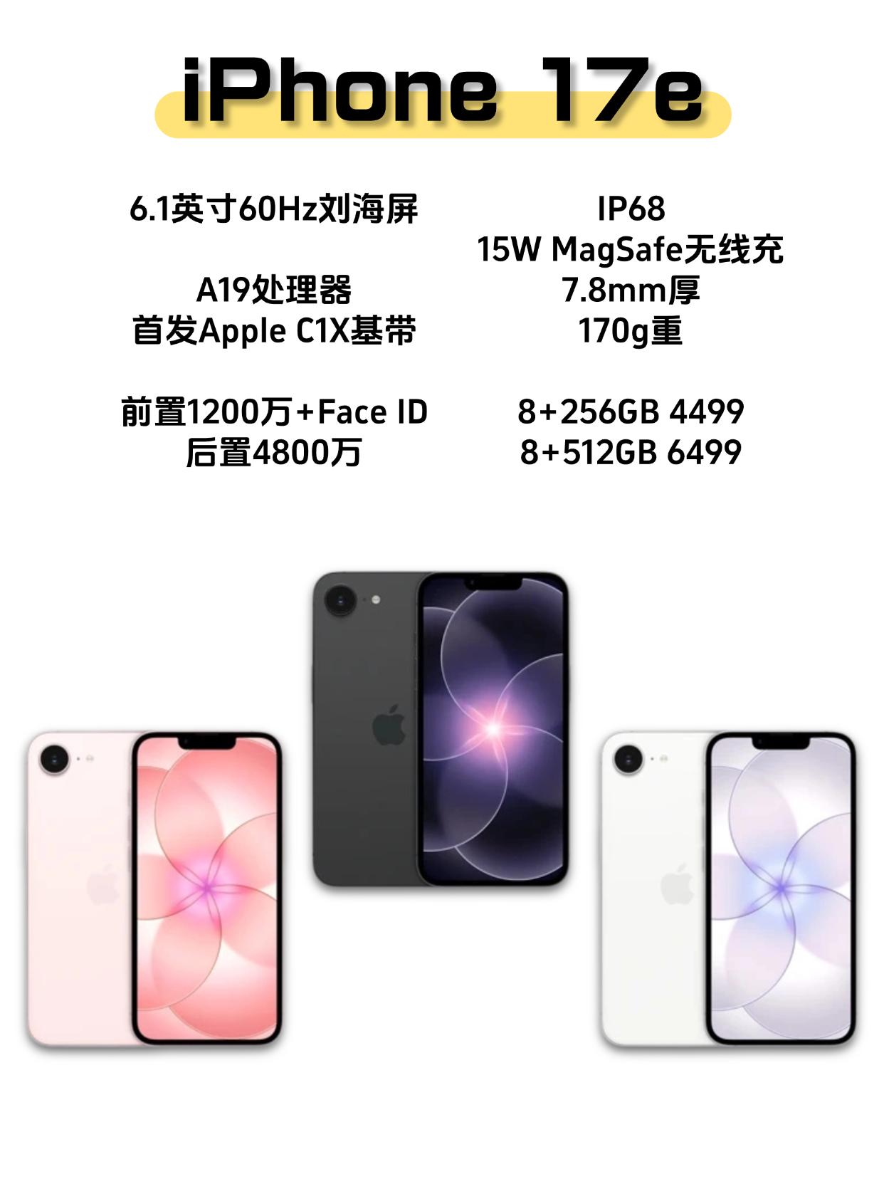 最便宜的苹果手机，iPhone 17e来啦~

苹果一波偷袭！iPhone 17