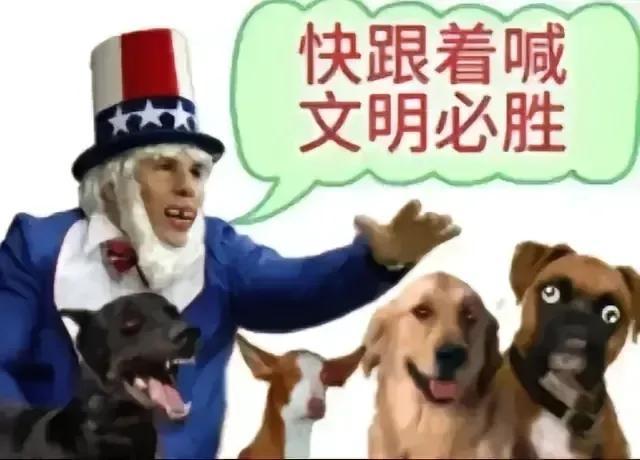 使劲叫，有狗粮吃。
