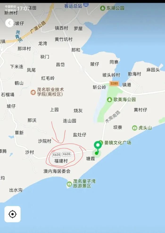 这是茂名沿海地区，很好奇这里有个福建村，不知道这个福建村是否以前福建人逃过来，而