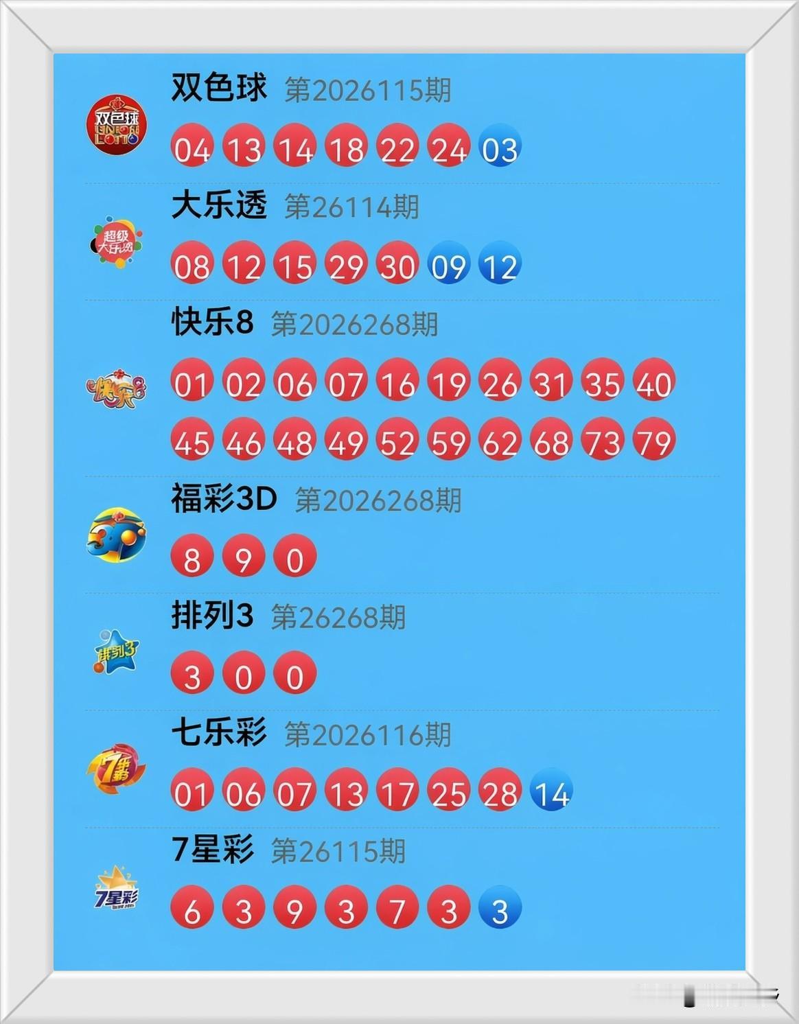 19月9日开奖信息：