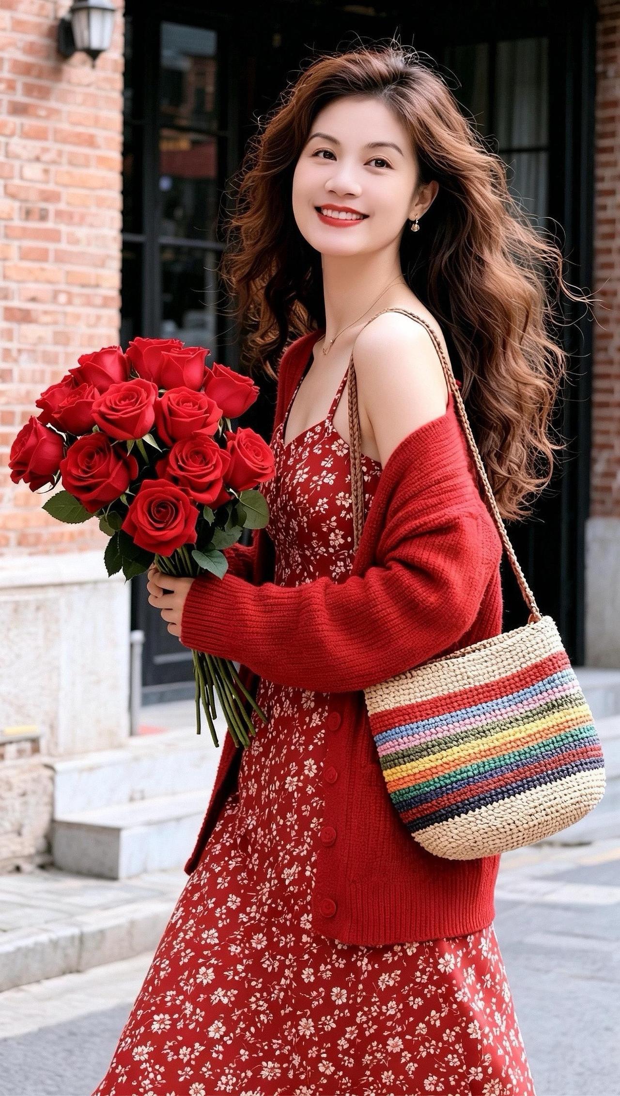 初秋，风是微软的，
心是清爽的，温暖的一席红，
点缀在初秋的时光里，
温暖如春的