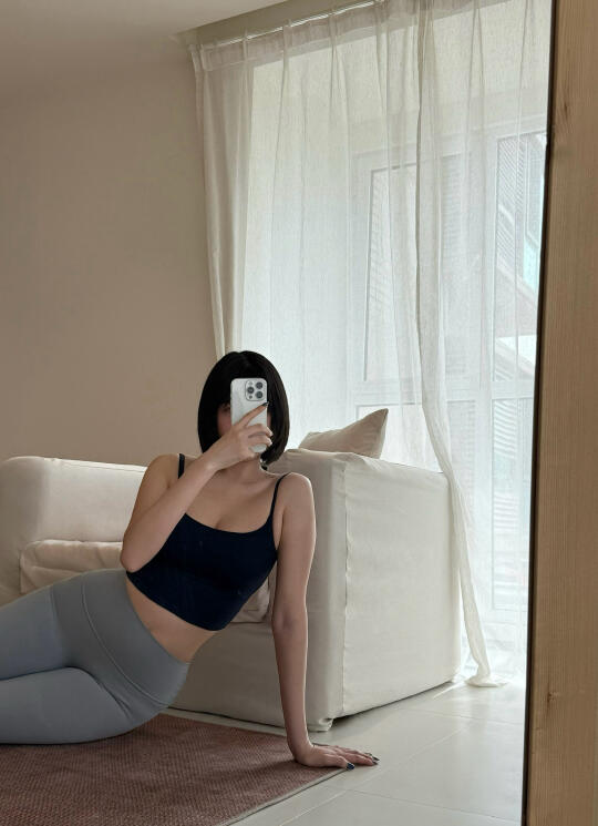 今日健身look 好爱蓝色
