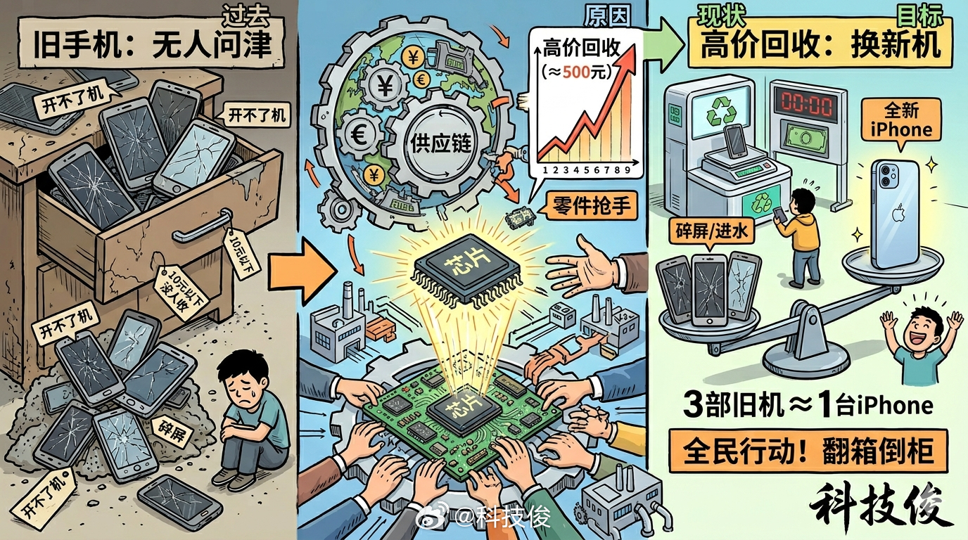 3个旧手机能换一台iPhone这是认真的嘛，以前那种开不了机、碎屏的破旧机子，十