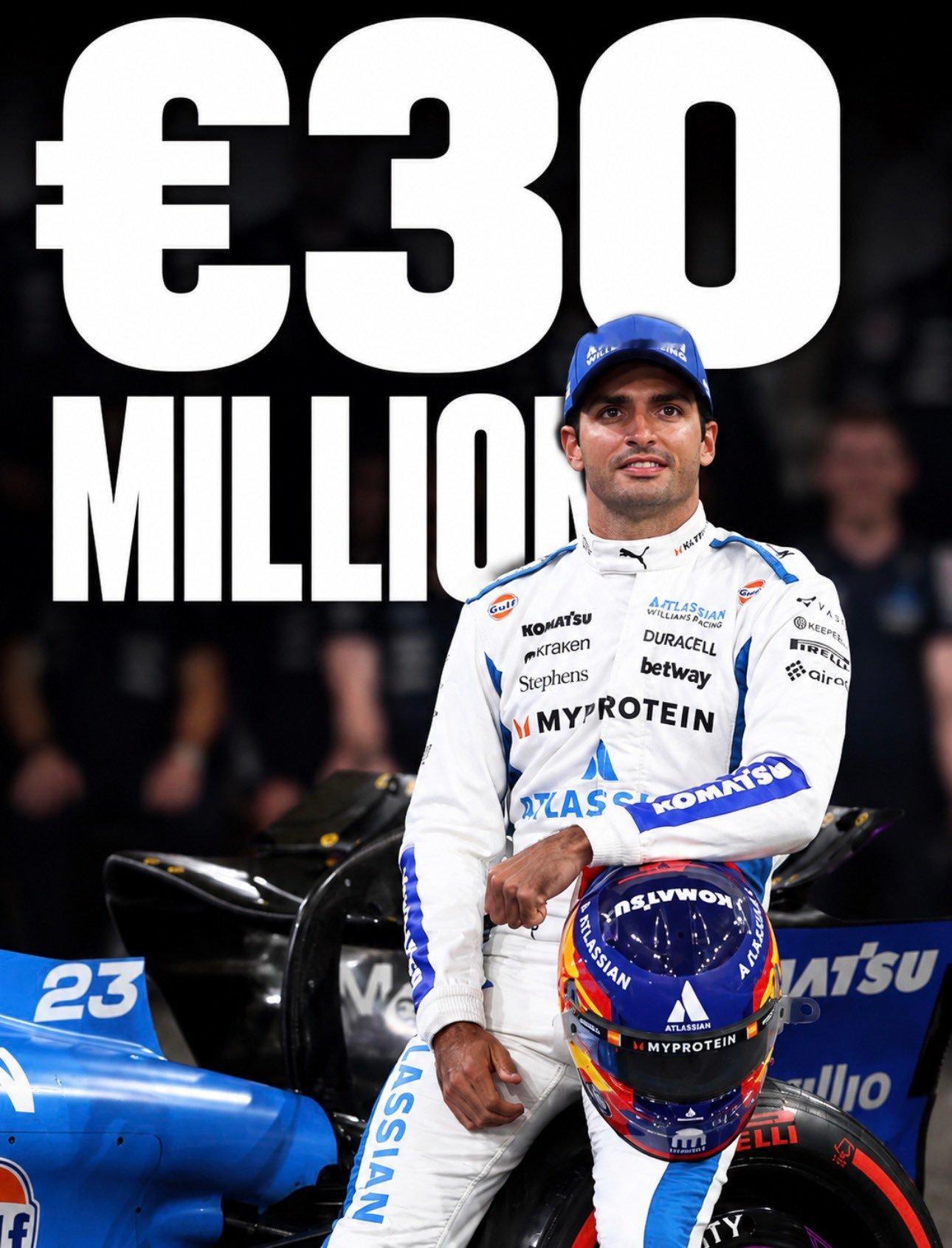 F1 据autosprint报道，威廉姆斯准备为塞恩斯提供一份价值约3000万欧