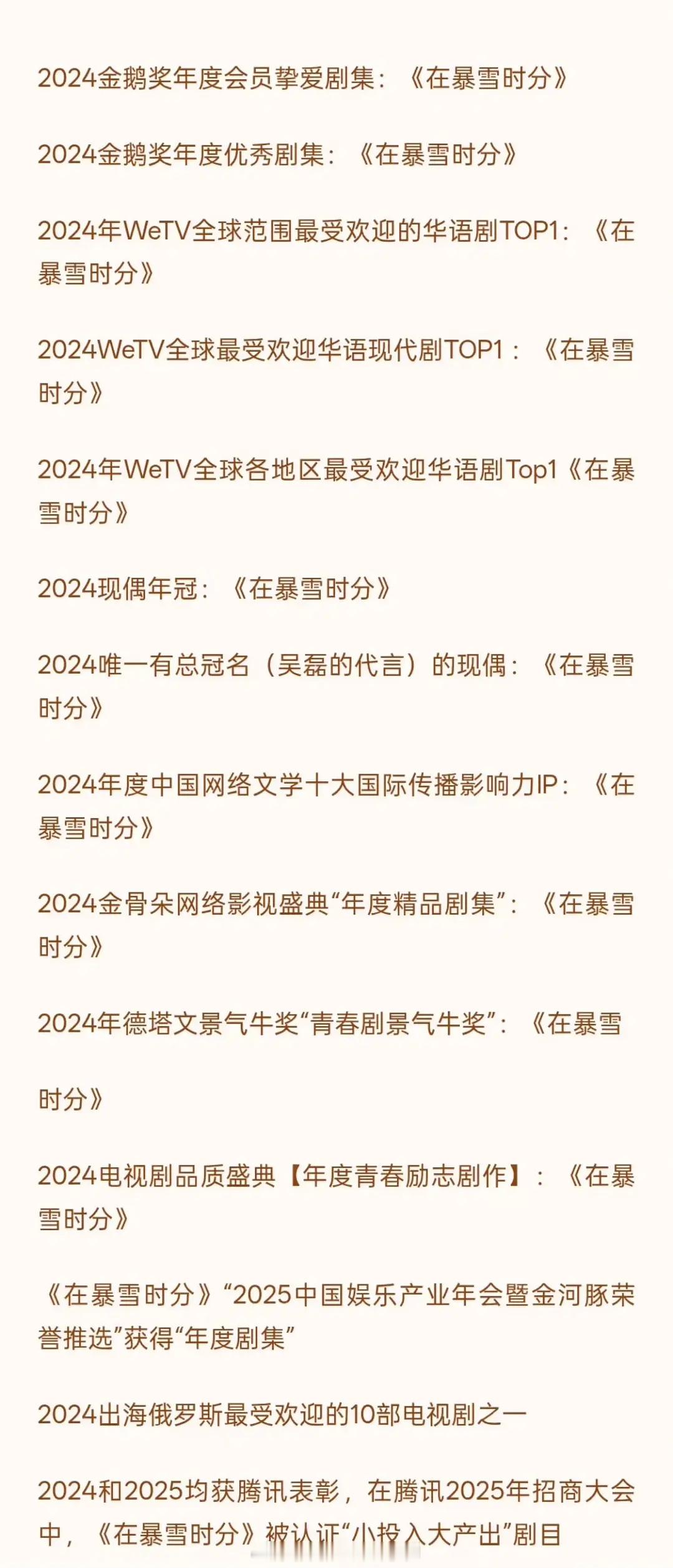 吴磊《在暴雪时分》荣誉好多啊[流鼻血] ​​​