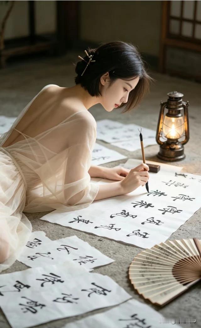 《雅墨藏春》
淑女平生喜笔锋
闲来泼墨度秋冬
一纸丹青藏秀气
羲之风采又重生