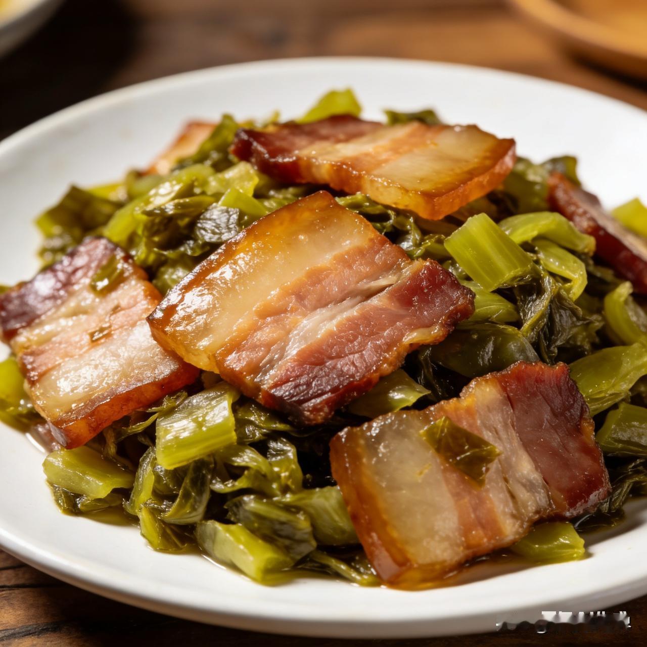 给大家分享一下今天早上我吃的早餐，我早餐炒的腊肉酸菜炒洋芋片，吃馍馍洋芋片炒腊肉