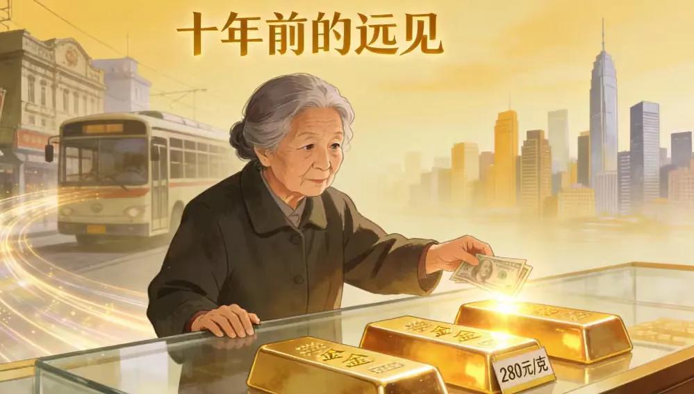 74岁阿姨10万元买的金条，十年后升值五倍！背后是普通人的投资智慧
刘阿姨简单的