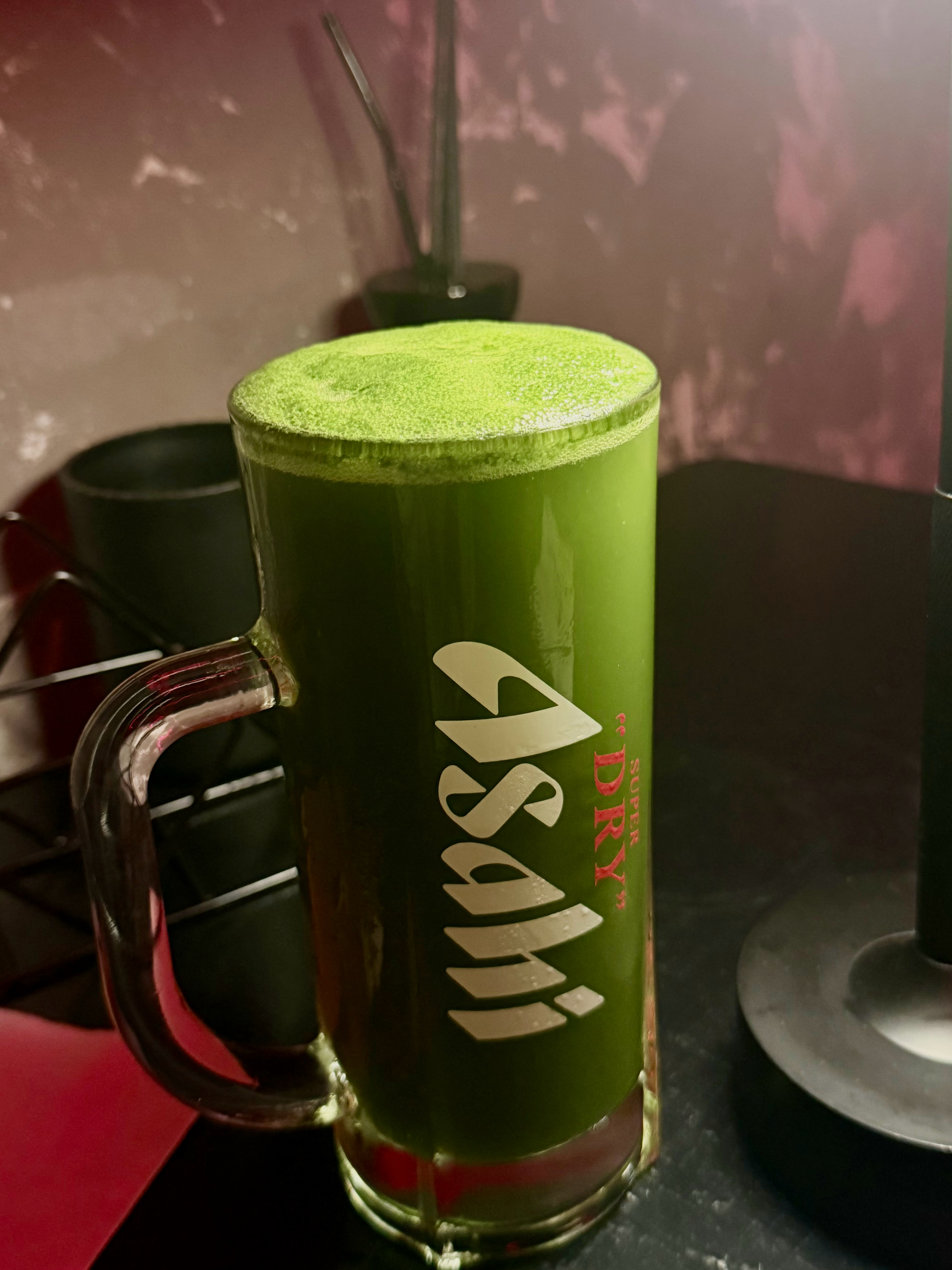 生活手记 朝日脑袋喝上了抹茶朝日🍺🍺🍺 